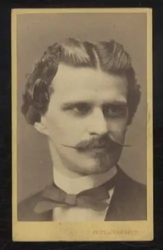 CdV Foto Portrait Eduard Strauss, österr. Komponist u. Kapellmeister, jüngst. Sohn v. Johann Strauss