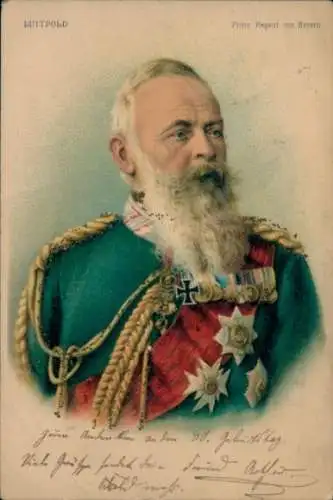 Litho Prinzregent Luitpold von Bayern, Portrait