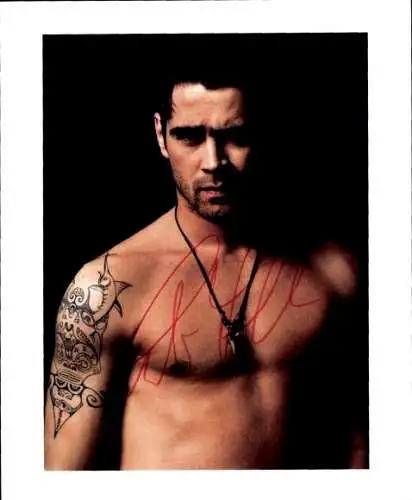 Foto Schauspieler Colin Farrell, Portrait, Autogramm