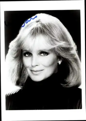 Foto Schauspielerin Linda Evans, Portrait, Autogramm