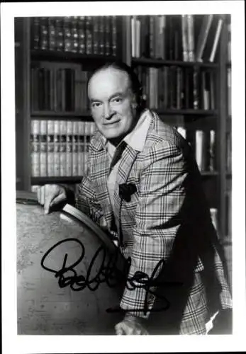 Foto Schauspieler Bob Hope, Portrait, Autogramm