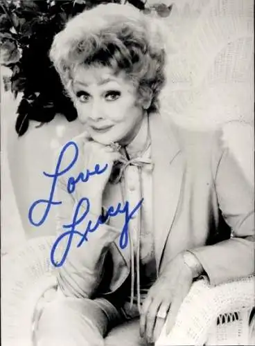 Foto Schauspielerin Lucille Ball, Portrait, Autogramm