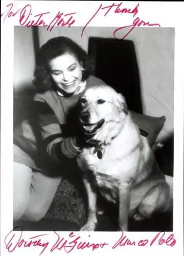 Foto Schauspielerin Dorothy McGuire, Portrait, Autogramm