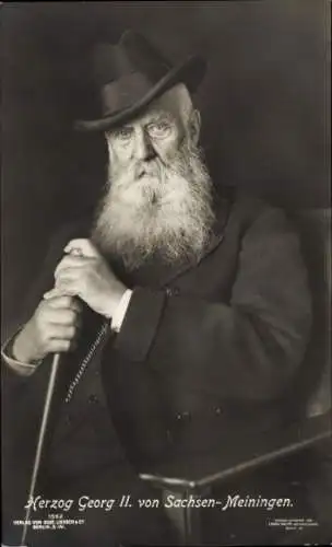 Ak Herzog Georg II von Sachsen Meiningen, Portrait, Liersch 1962