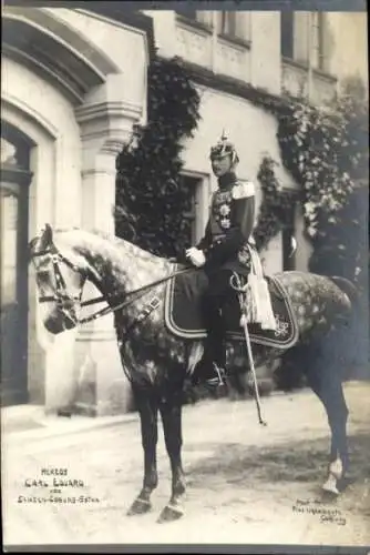 Ak Herzog Carl Eduard von Sachsen-Coburg-Gotha, Pferd