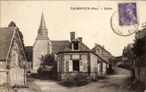 Ak Talmontier Oise, Kirche