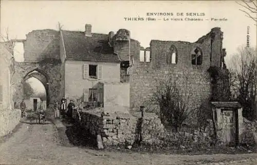 Ak Senlis-Oise, Das alte Schloss, Thiers