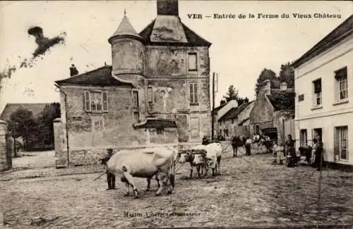 Ak Sehen Sie einige, Eintritt zum Ferme du Vieux Château