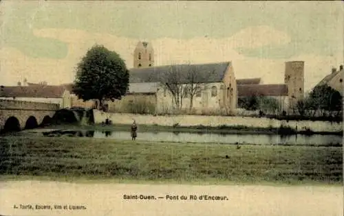 Ak Saint Ouen sur Morin Seine et Marne, Pont du Rû d’Encoeur