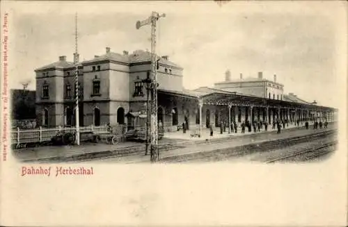 Ak Herbesthal Lontzen Wallonien Lüttich, Bahnhof