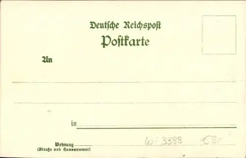 Litho Bad Harzburg am Harz, Bismarckdenkmal, Hirsch, Kurhaus, Kriegerdenkmal, Panorama