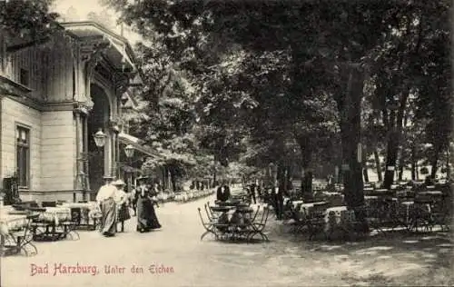 Ak Bad Harzburg am Harz, Unter den Eichen, Terrasse