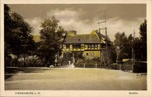 Ak Vienenburg Goslar am Harz, Domäne, Fachwerkhaus