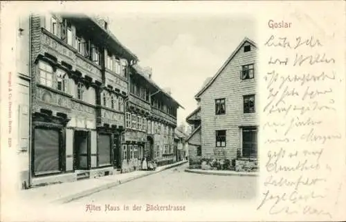 Ak Goslar am Harz, Bäckerstraße, altes Haus