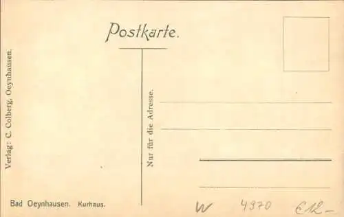 Ak Bad Oeynhausen in Westfalen, Kurhaus, Weinrestaurant