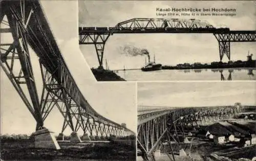 Ak Hochdonn in Dithmarschen, Kanal-Hochbrücke