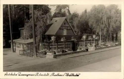 Ak Helmstedt in Niedersachsen, Autobahn Zonengrenze, Rasthaus Waldkater