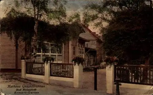 Ak Helmstedt in Niedersachsen, Kurhaus Gesundbrunnen, Konzert-Garten