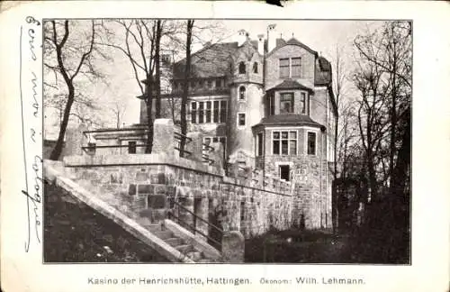 Ak Hattingen, Kasino der Henrichshütte, Inh. W. Lehmann