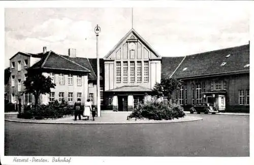 Ak Hervest Dorsten in Westfalen, Bahnhof