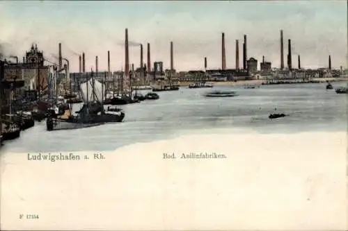 Ak Ludwigshafen am Rhein, Badische Anilinfabriken, BASF