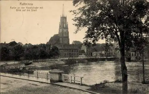 Ak Rathenow im Havelland, Havelstraße, Kirche