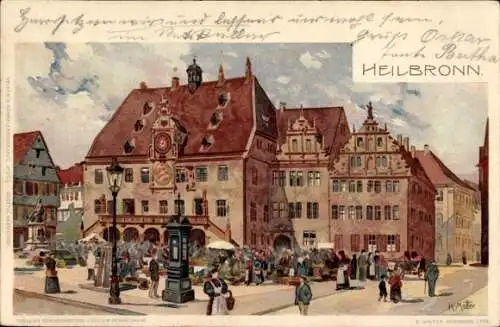 Künstler Litho Mutter, K., Heilbronn, Rathaus