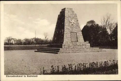 Ak Hamburg Wandsbek Rahlstedt, Ehrendenkmal