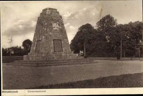 Ak Hamburg Wandsbek Alt-Rahlstedt, Ehrendenkmal