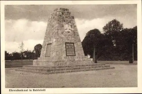 Ak Hamburg Wandsbek Rahlstedt, Ehrendenkmal