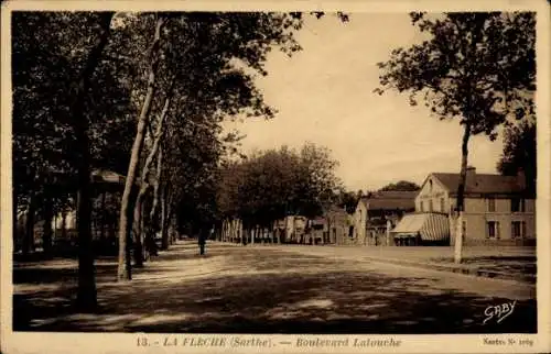 Ak La Flèche Sarthe, Boulevard Latouche