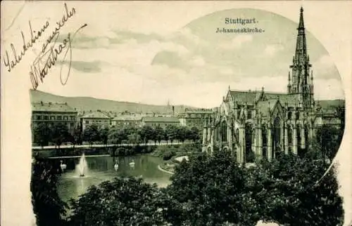 Ak Stuttgart in Württemberg, Johanneskirche