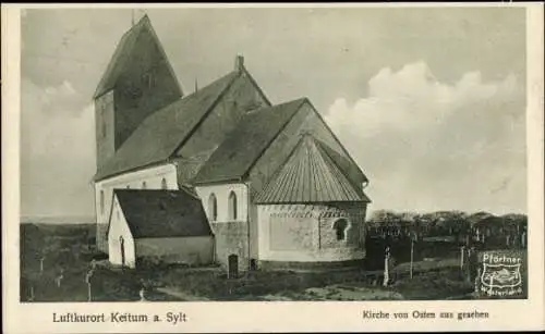 Ak Keitum auf Sylt, Kirche von Osten aus gesehen