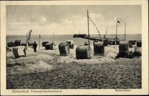 Ak Ostseebad Timmendorfer Strand, Strandkörbe, Seesteg