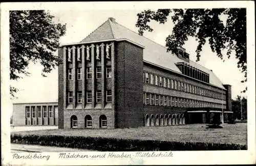 Ak Rendsburg in Schleswig Holstein, Mädchen- und Knaben-Mittelschule