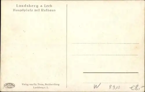 Ak Landsberg am Lech Oberbayern, Hauptplatz, Rathaus, Gasthaus zum goldenen Stern, Herzogstüberl