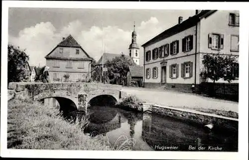 Ak Hugsweier Lahr im Schwarzwald, Bei der Kirche