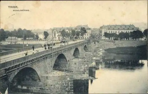 Ak Trier an der Mosel, Moselbrücke, Teilansicht