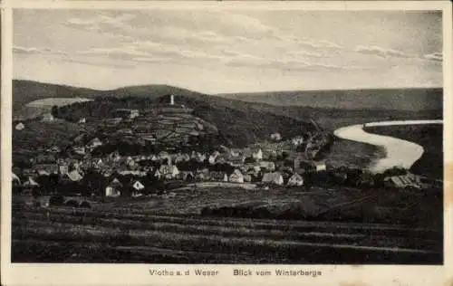 Ak Vlotho an der Weser, Blick vom Winterberg