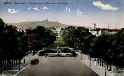 Ak Bonn am Rhein, Kaiserplatz, Poppelsdorfer Allee, Kreuzberg