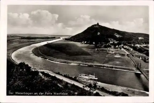 Ak Porta Westfalica an der Weser, Weserbogen