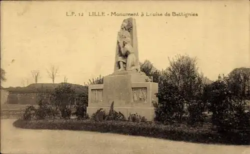 Ak Lille Nord, Monument a Louise de Bettignies