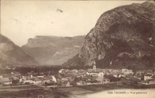 Ak Thônes Haute Savoie, Gesamtansicht