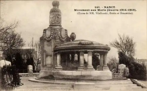 Ak Nancy Meurthe et Moselle, Kriegsdenkmal