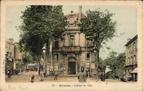 Ak Biarritz Pyrénées Atlantiques, Rathaus