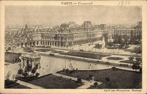 Ak Paris VIII, Triumphbogen, Arc de Triomphe, Carrousel