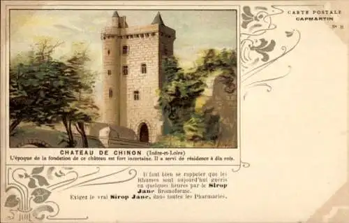 Künstler Litho Chinon Indre et Loire, Chateau