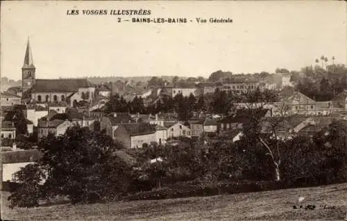 Ak Bains les Bains Vosges, Gesamtansicht