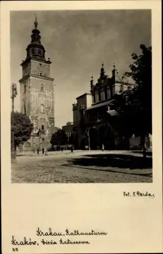 Ak Kraków Krakau Polen, Wieza Ratuszowa, Rathausturm