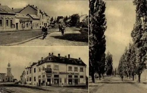 Ak Budapest Ungarn, Straßenpartie, Geschäft, Allee